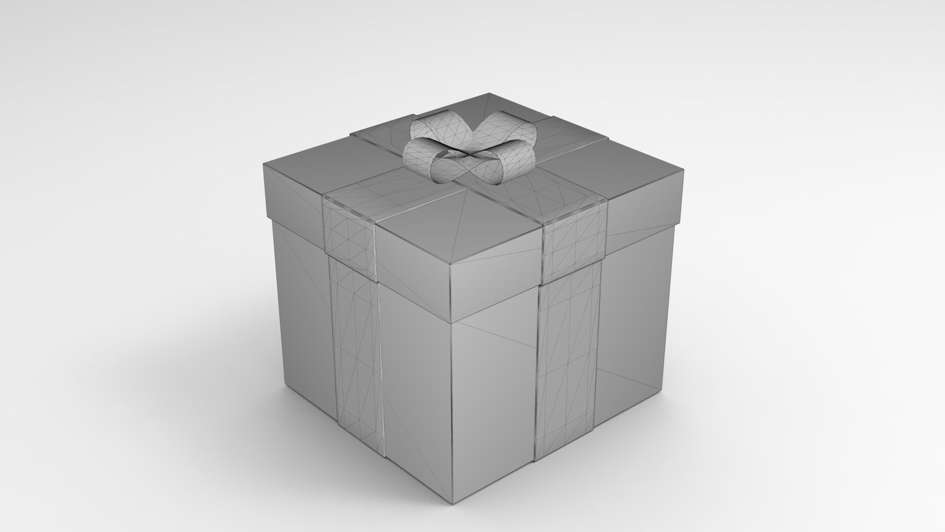 Gift Box Low-poly 3D model_5