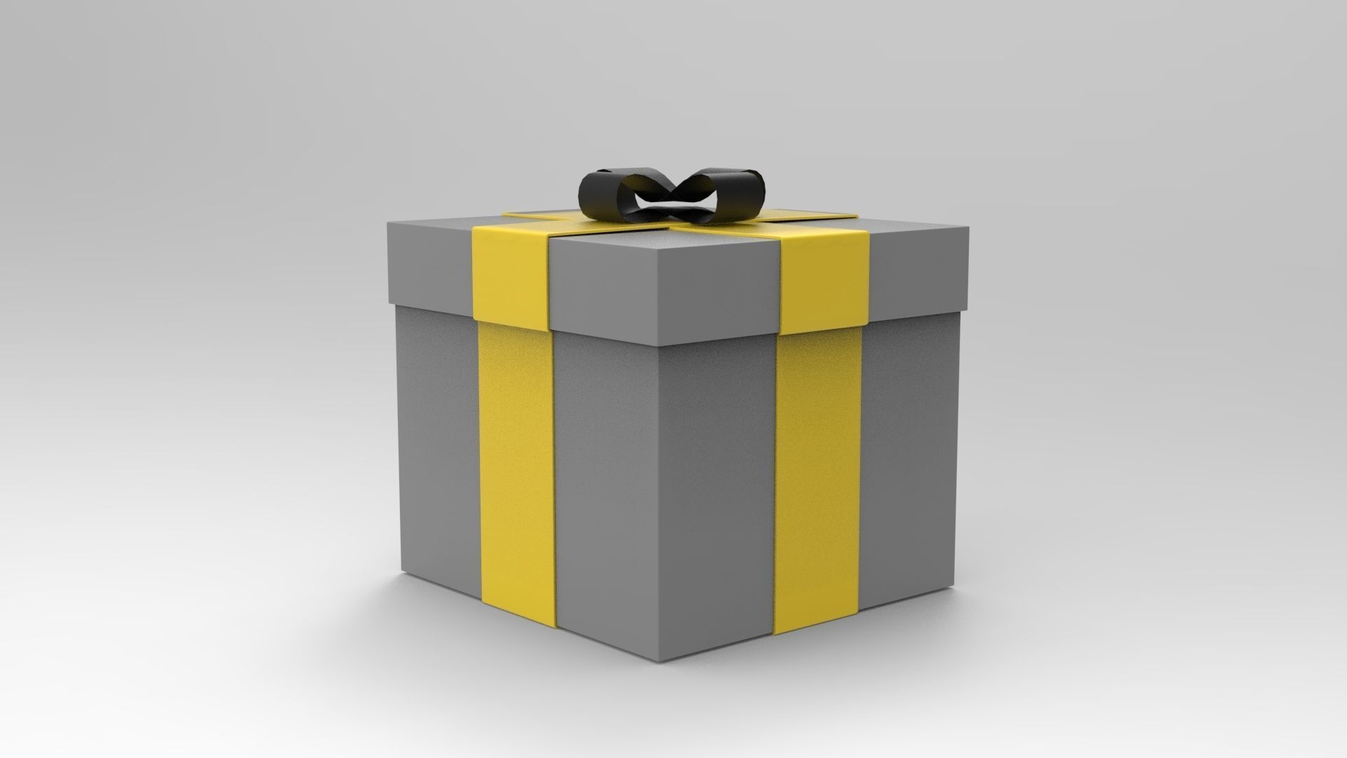 Gift Box Low-poly 3D model_1