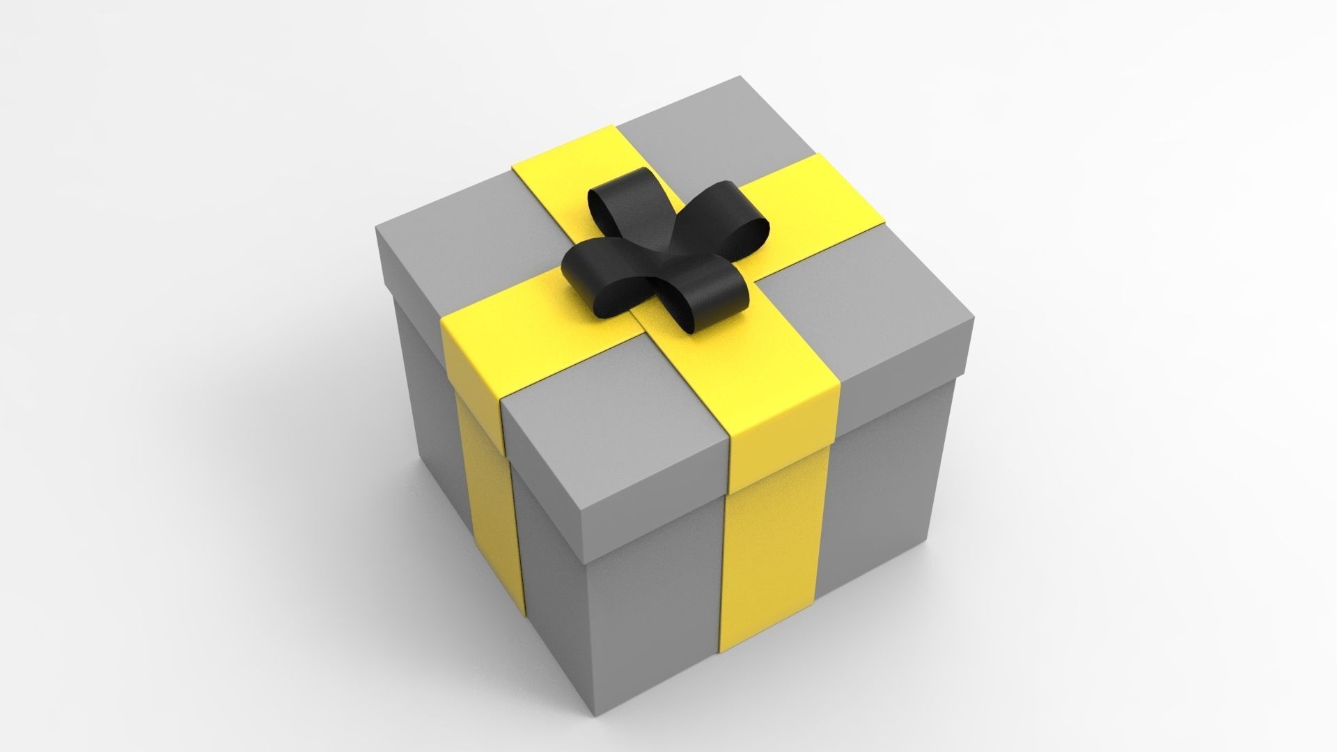 Gift Box Low-poly 3D model_4