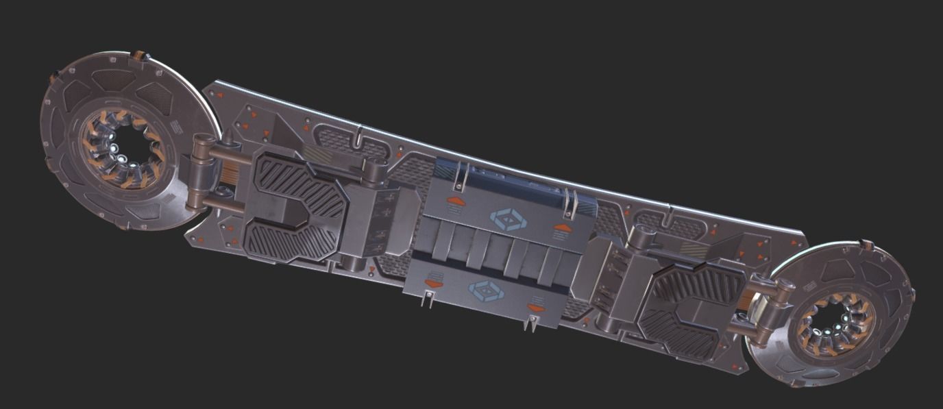 Techna female character in futuristic suit Low-poly 3D model_8