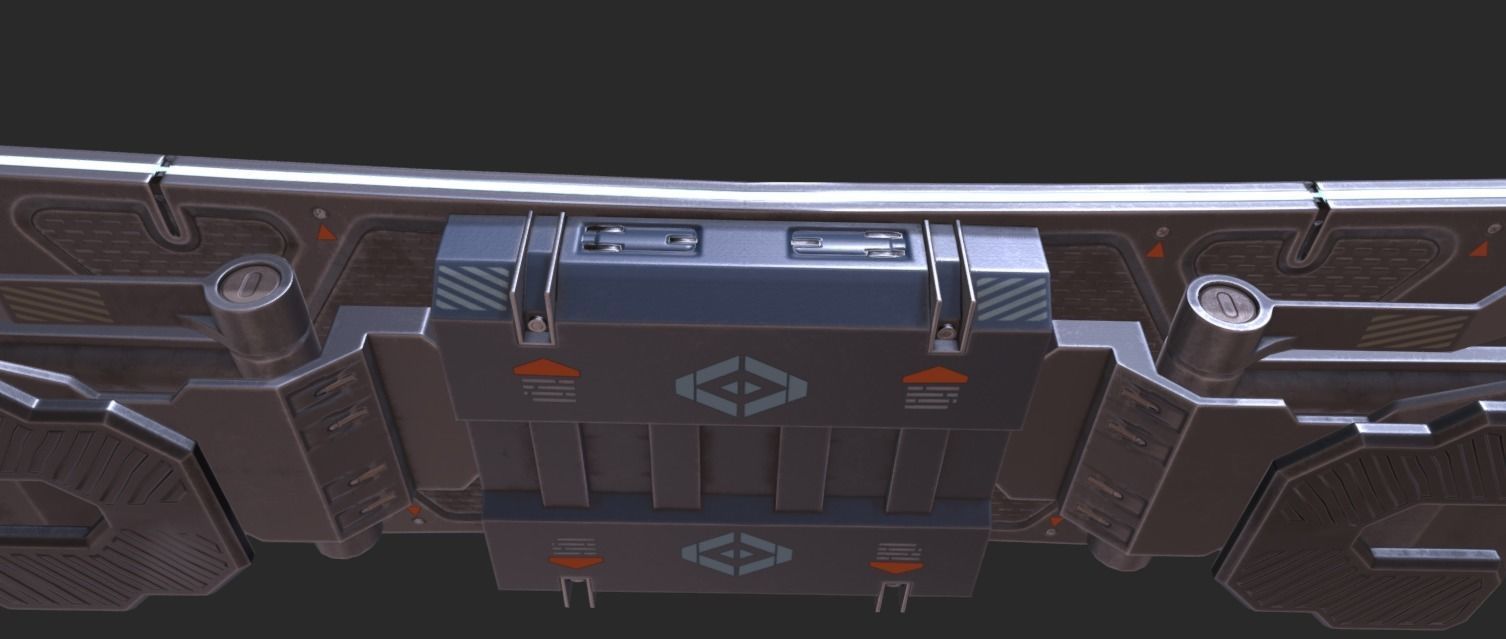 Techna female character in futuristic suit Low-poly 3D model_10