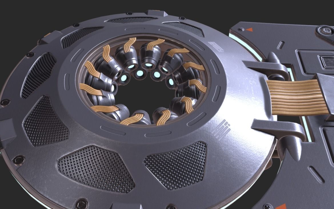 Techna female character in futuristic suit Low-poly 3D model_9