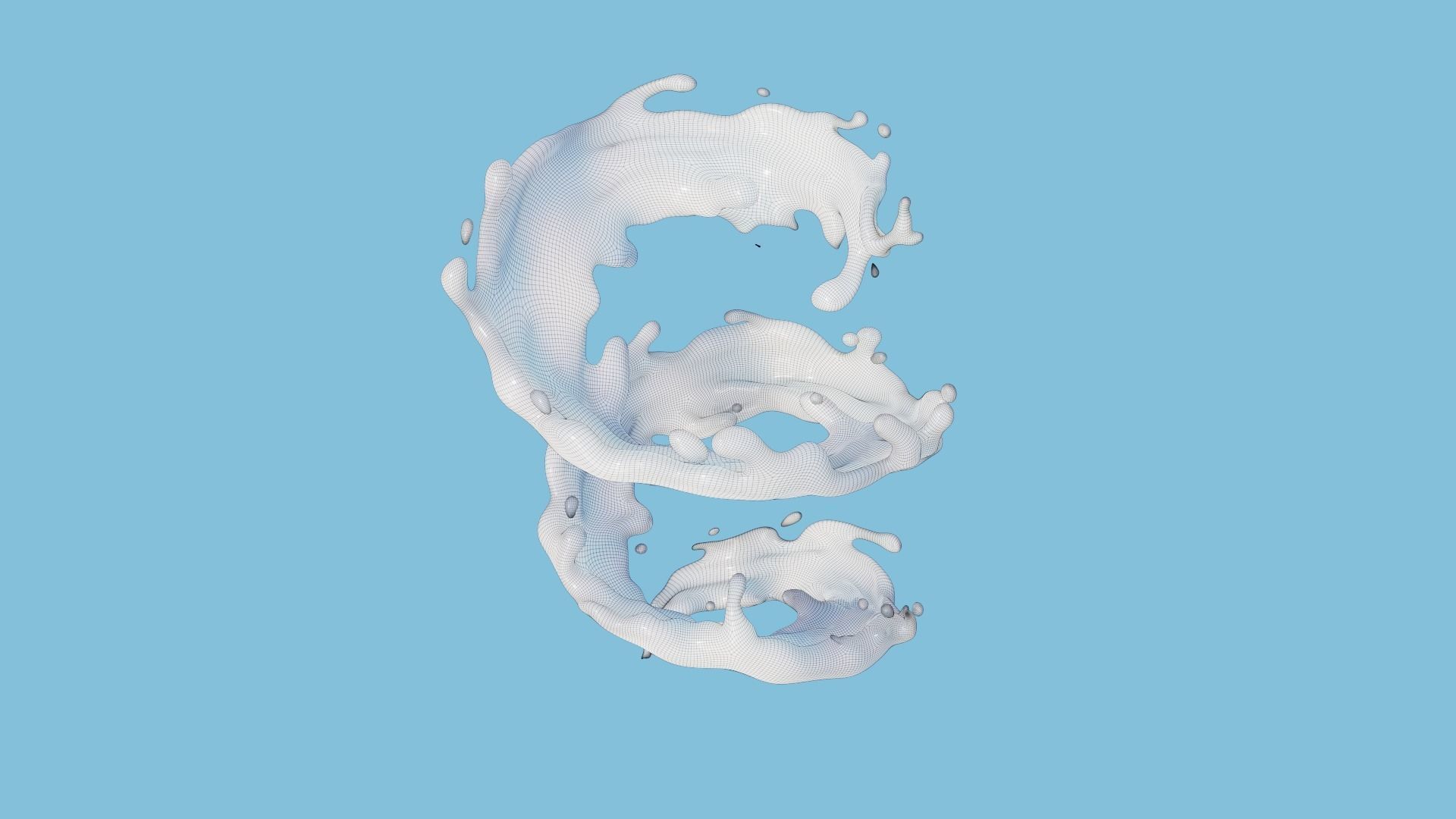 Milk Splash 3D model 3D model_3