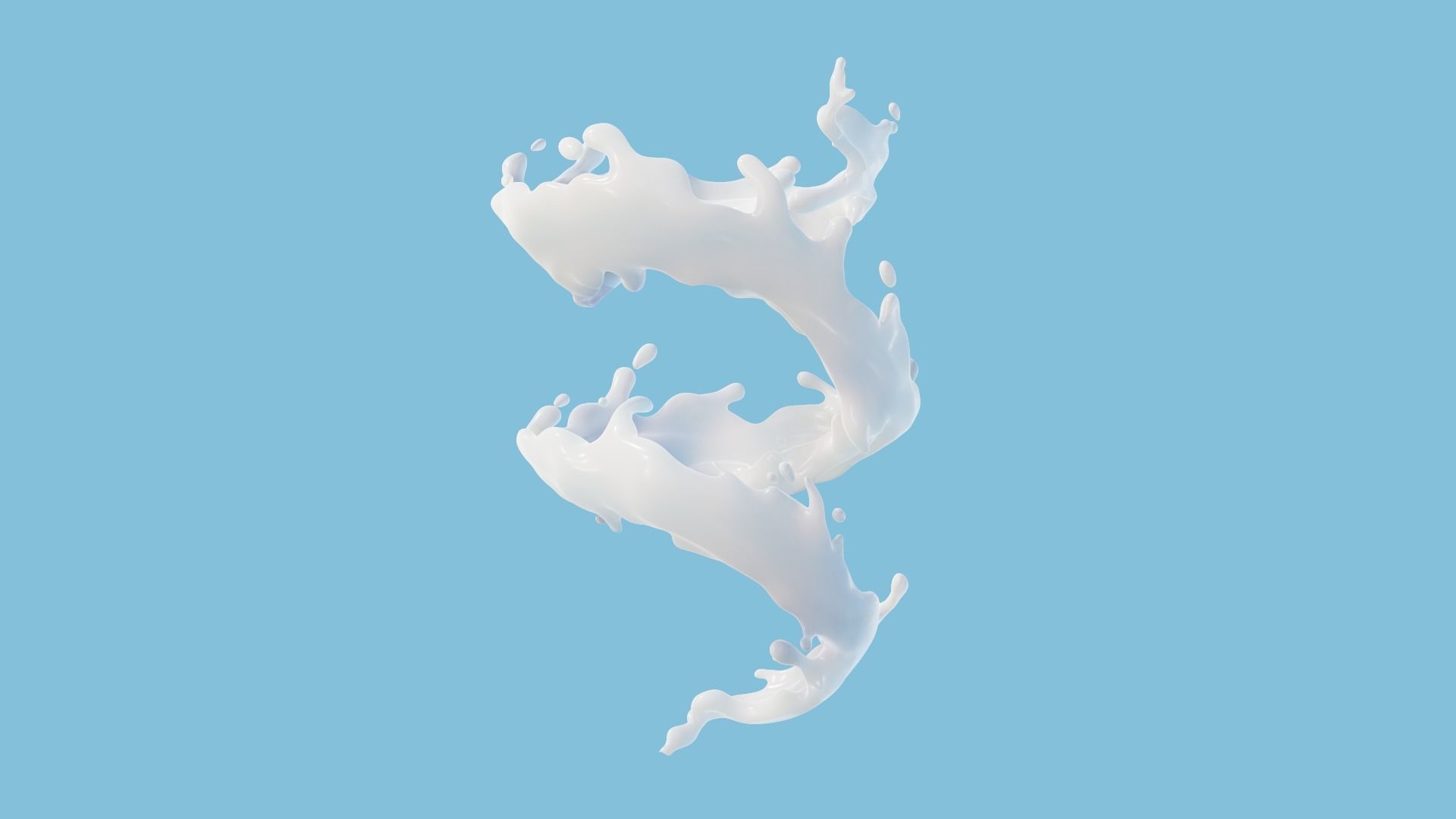 Milk Splash 3D model 3D model_4