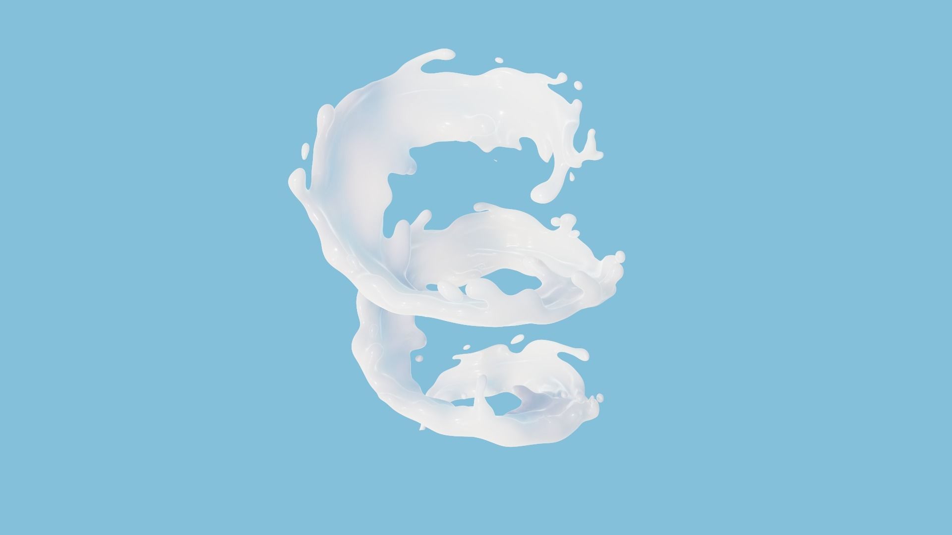 Milk Splash 3D model 3D model_2