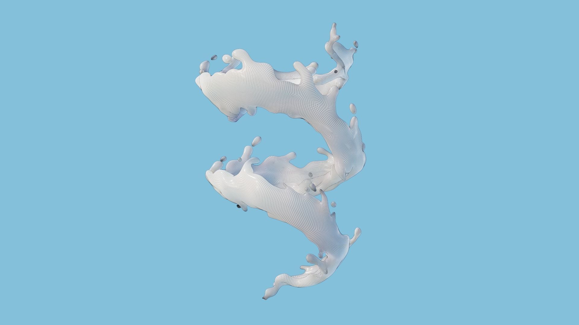 Milk Splash 3D model 3D model_5