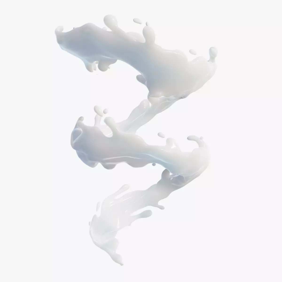 Milk Splash 3D model 3D model_0