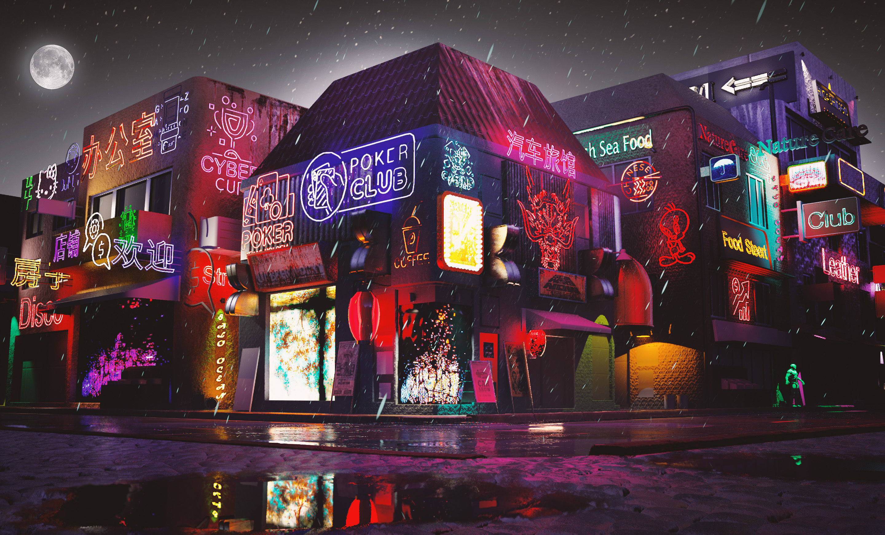 Neon Signs Pack Low-poly 3D model_3