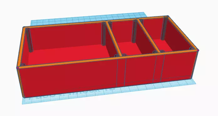 organizer box with two compartments Free 3D print model
