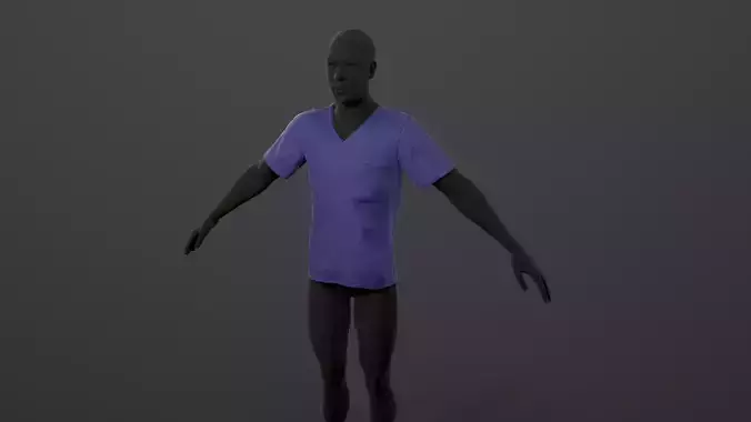 Medical shirt Low-poly 3D model