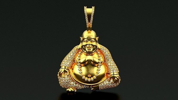 Laughing Buddha Pendant 3D print model