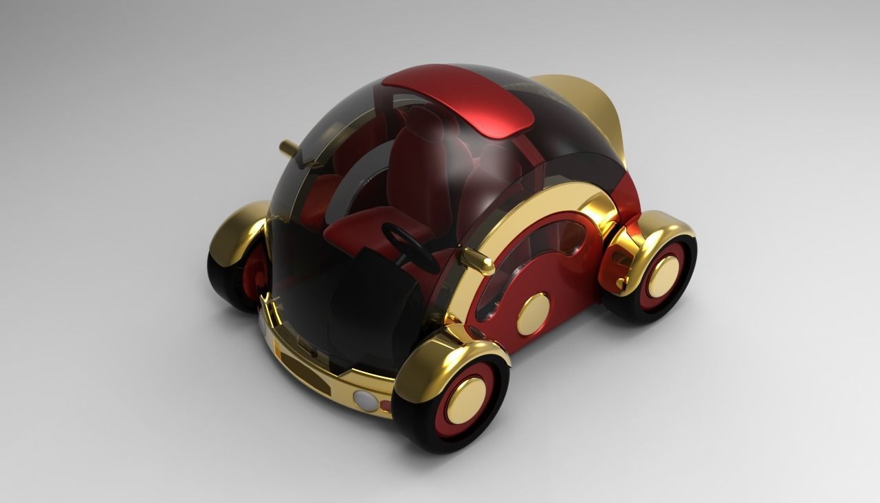 ECar metalbeetle 3D model_2