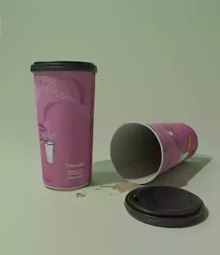 Paper Coffee Cup Used