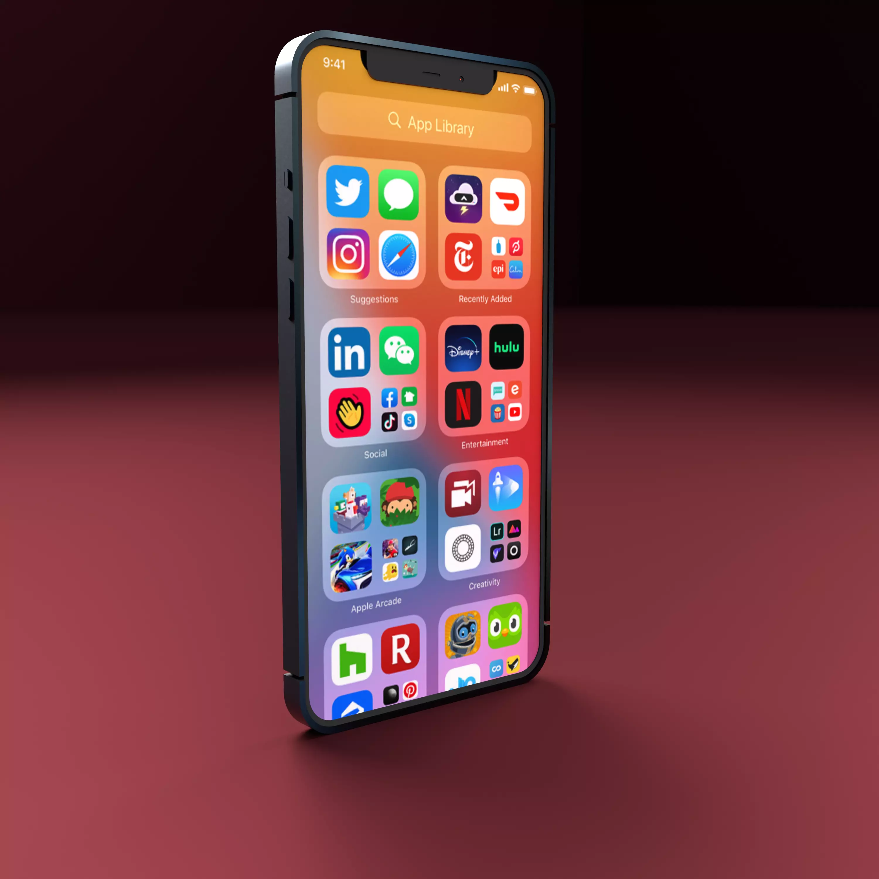 Telephone iphone x mockup Free 3D model_0