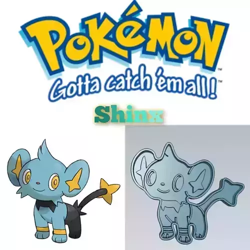 Amazing Pokemon Shinx Cookie Cutter Stamp Cake Decorating 