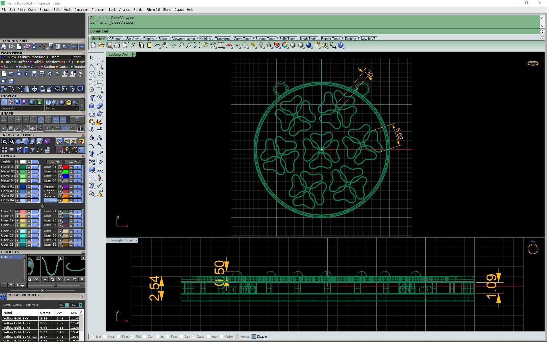 3d-model flower pendant 3D print model_13