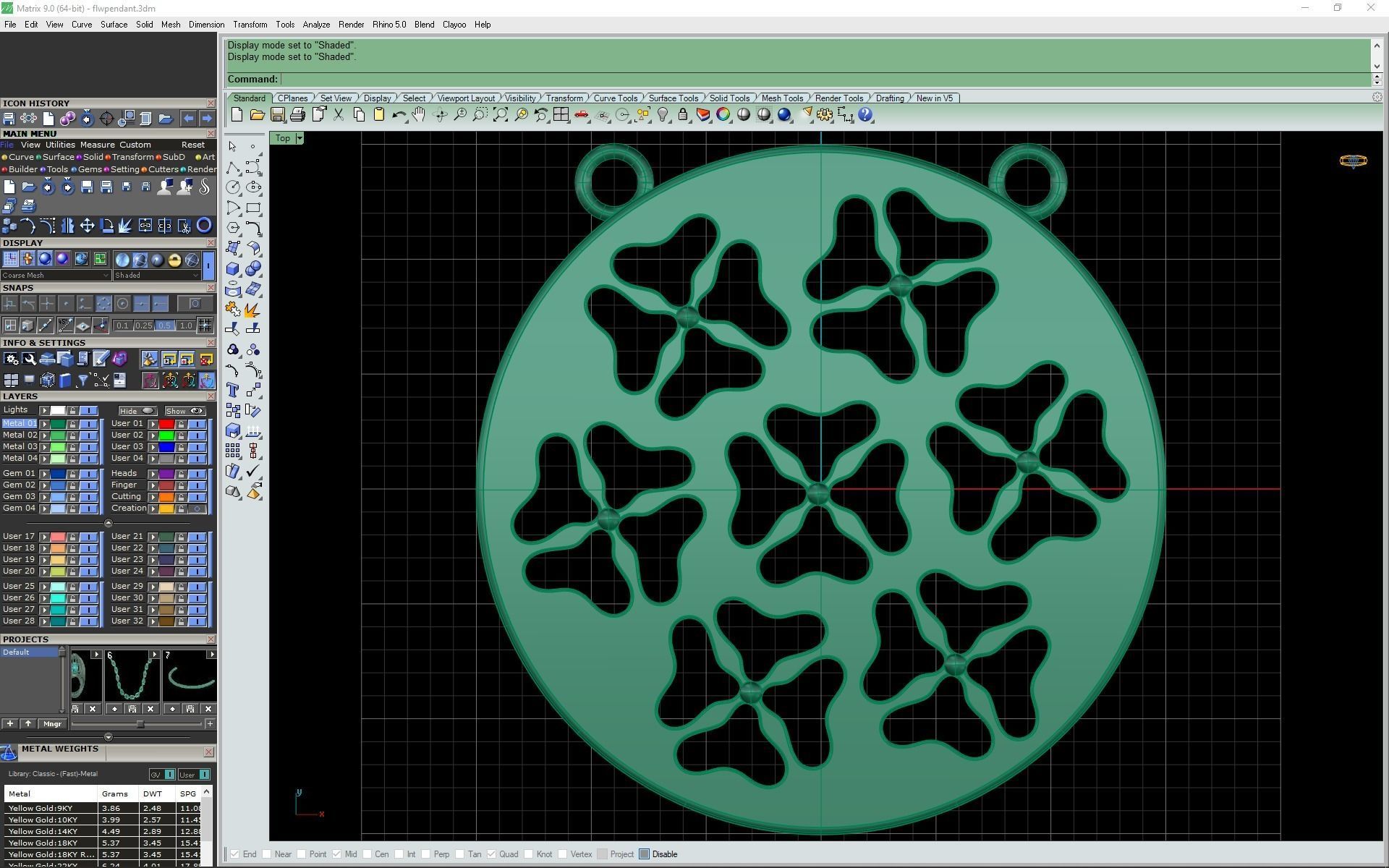 3d-model flower pendant 3D print model_11