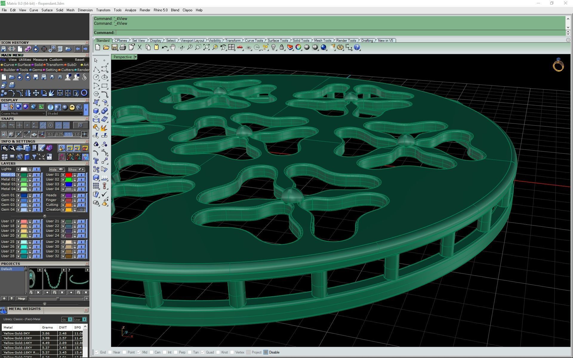 3d-model flower pendant 3D print model_8