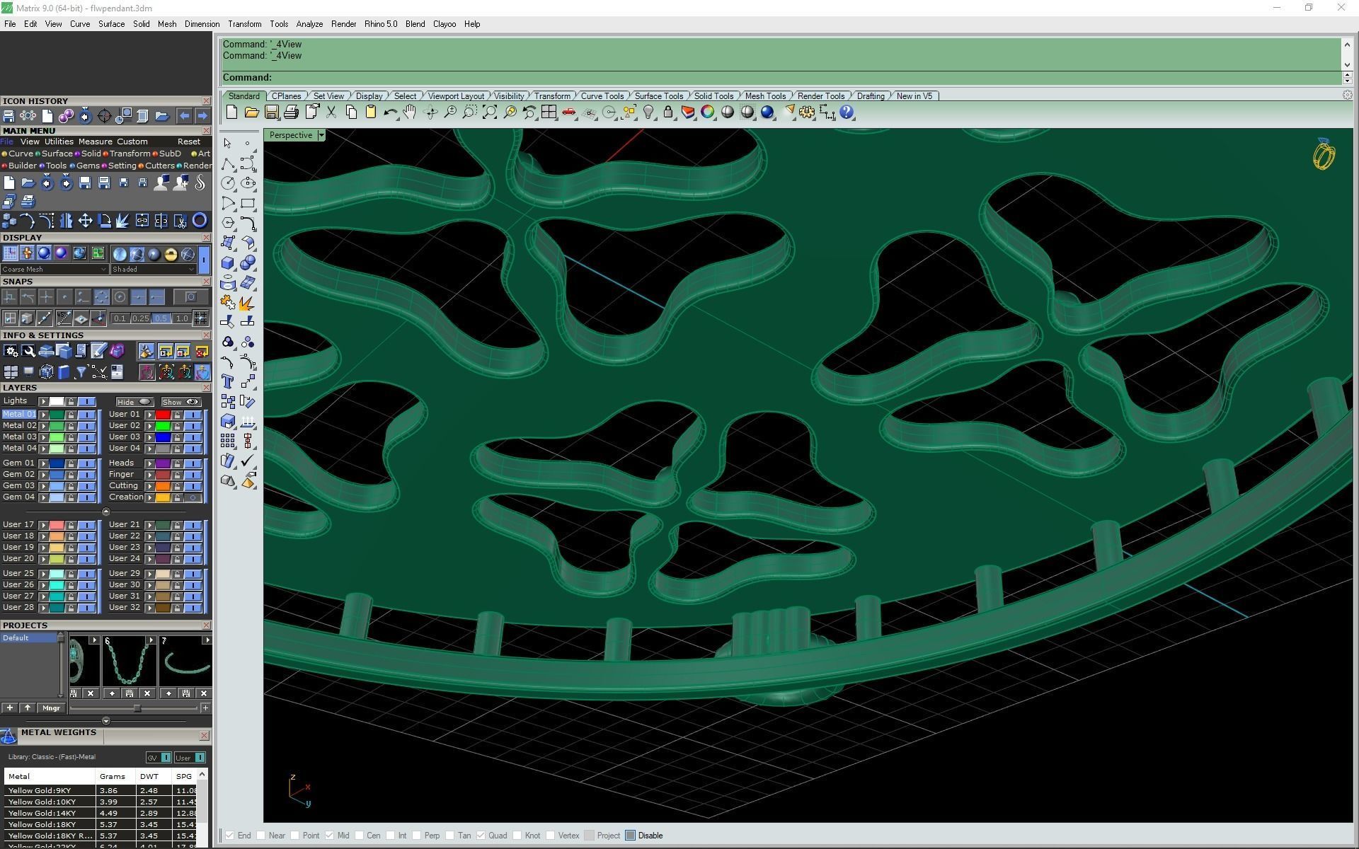 3d-model flower pendant 3D print model_9