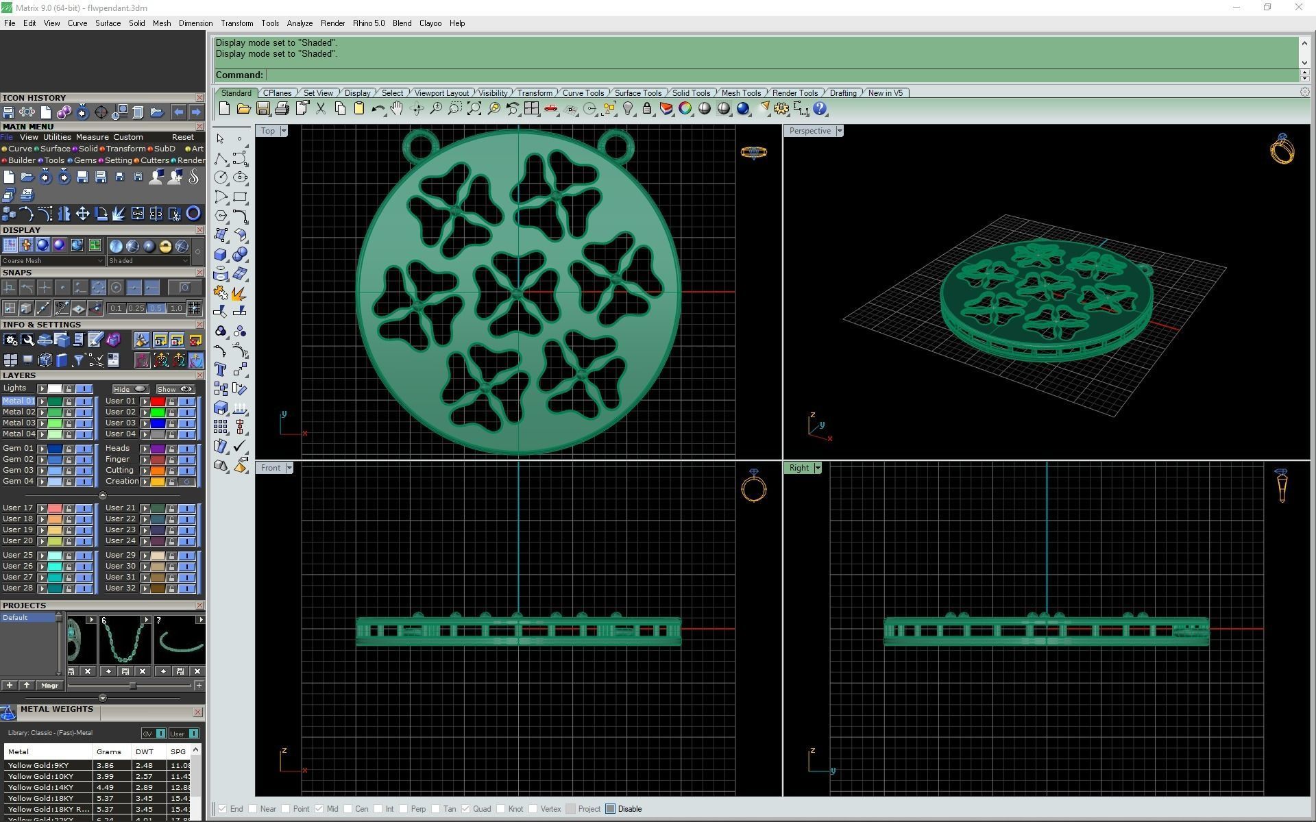3d-model flower pendant 3D print model_12