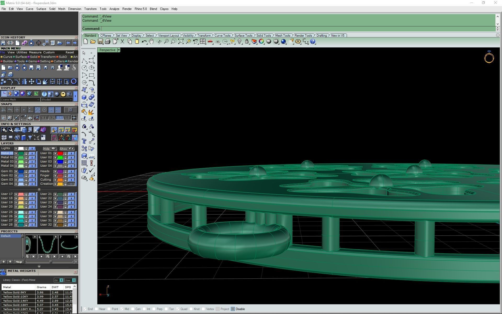 3d-model flower pendant 3D print model_10