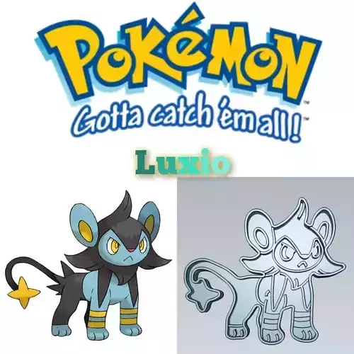 Amazing Pokemon Luxio Cookie Cutter Stamp Cake Decorating 