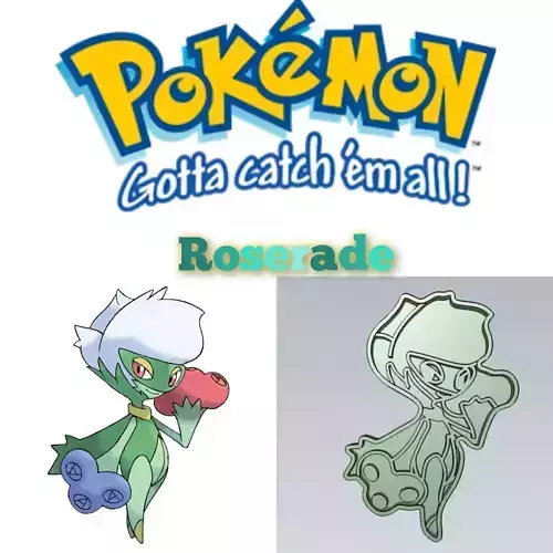 Amazing Pokemon Roserade Cookie Cutter Stamp Cake Decorating 