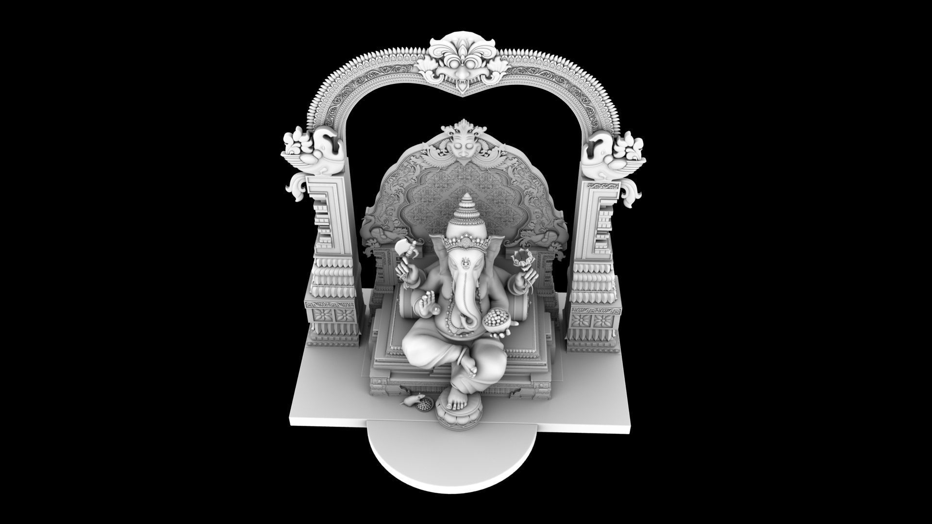 god ganesha  3D model_12
