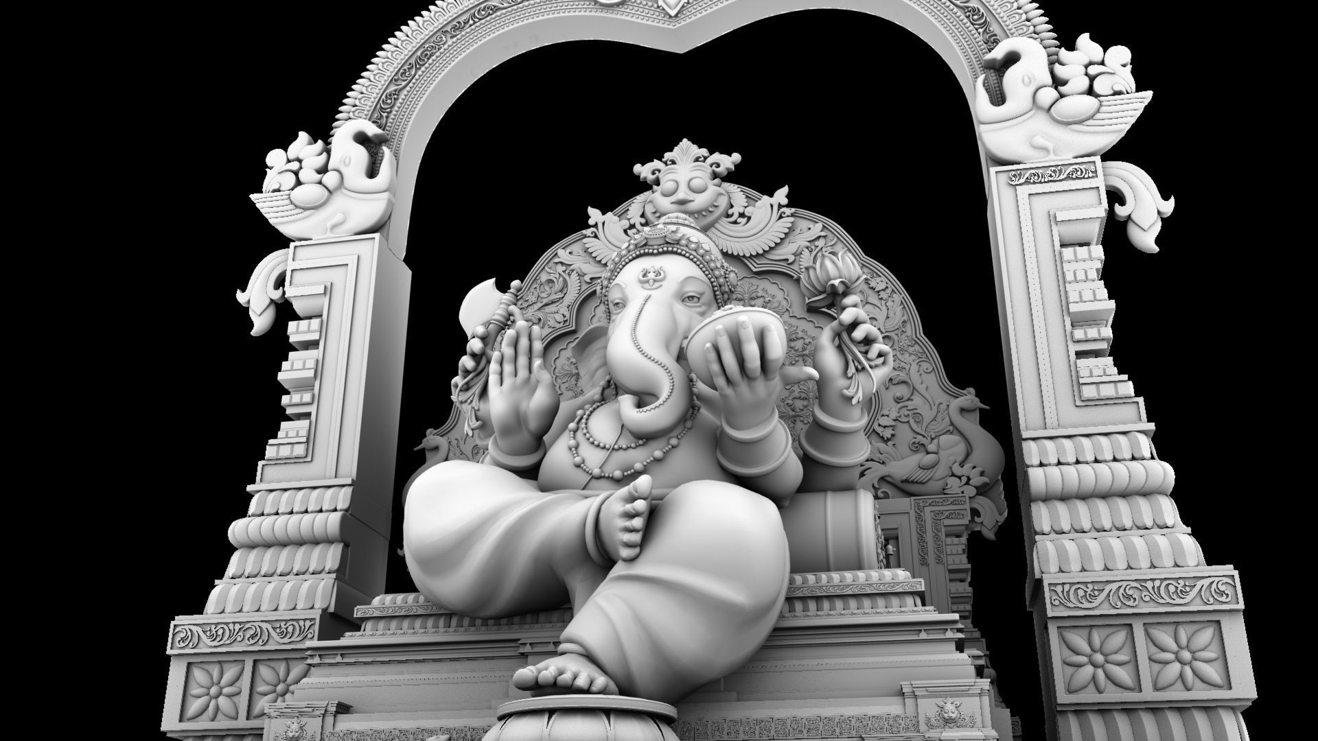 god ganesha  3D model_8