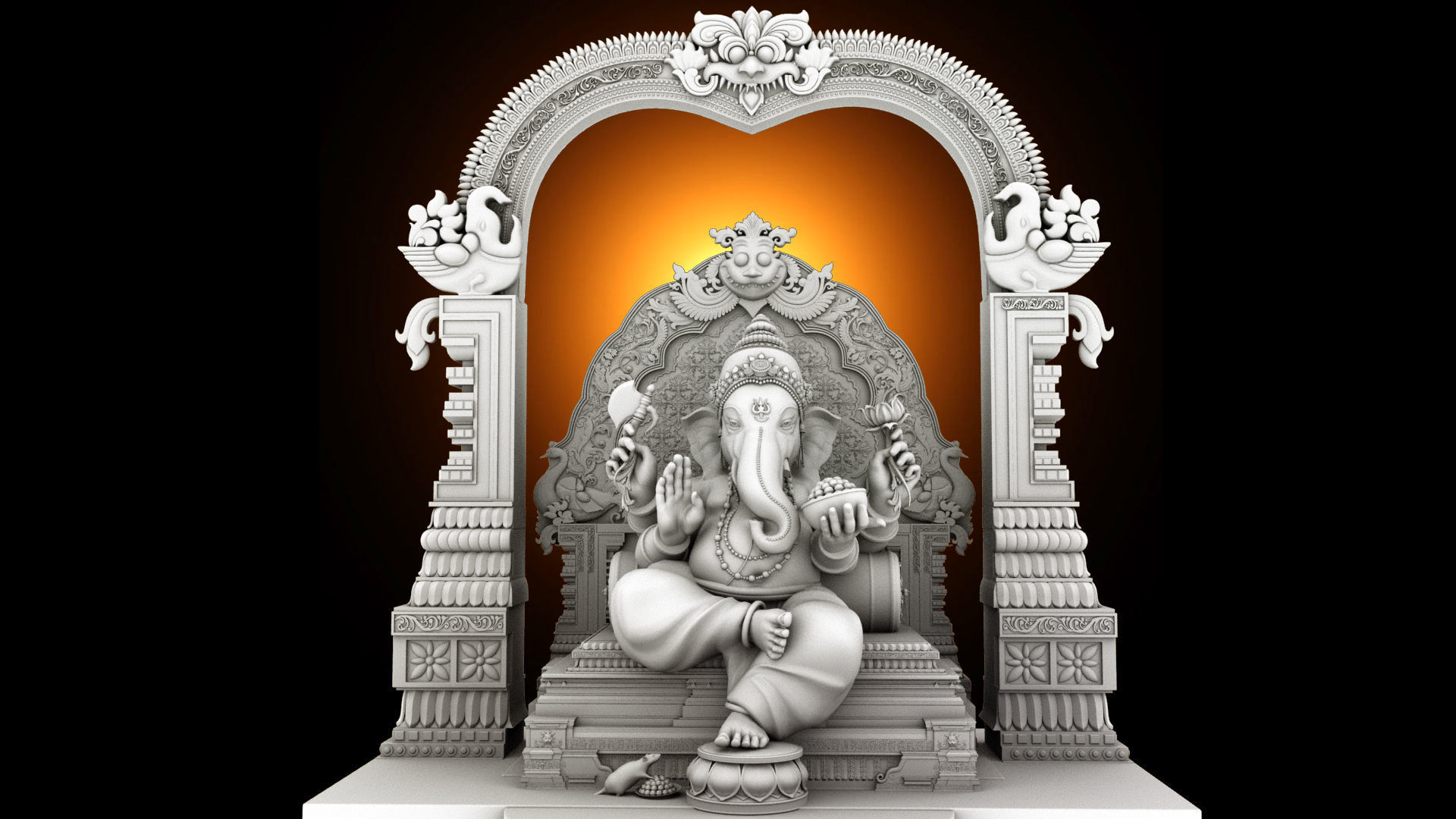 god ganesha  3D model_6