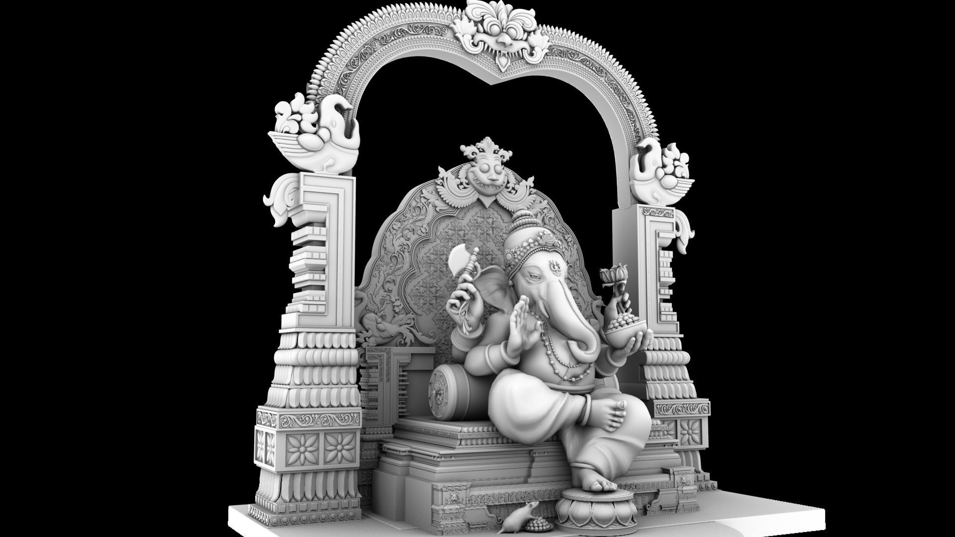 god ganesha  3D model_9