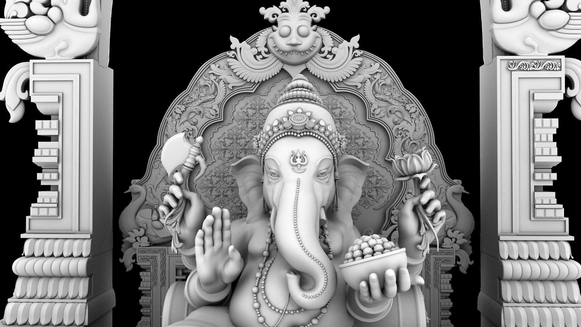 god ganesha  3D model_7