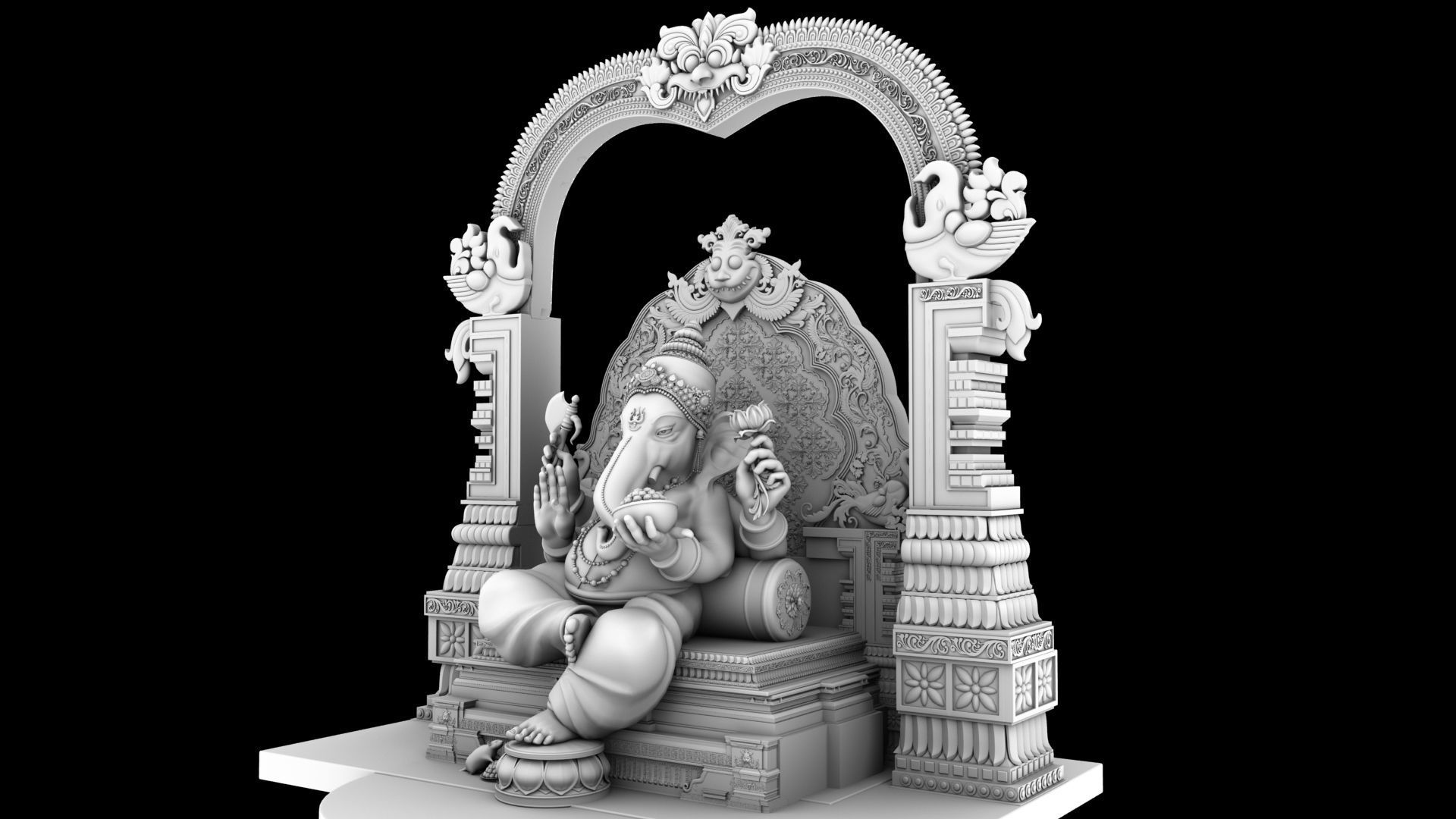 god ganesha  3D model_10