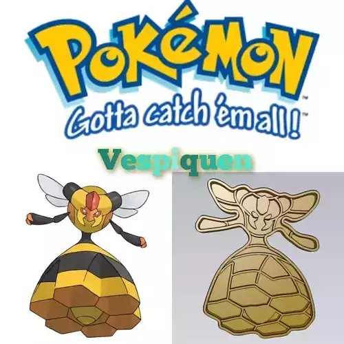 Amazing Pokemon Vespiquen Cookie Cutter Stamp Cake Decorating 