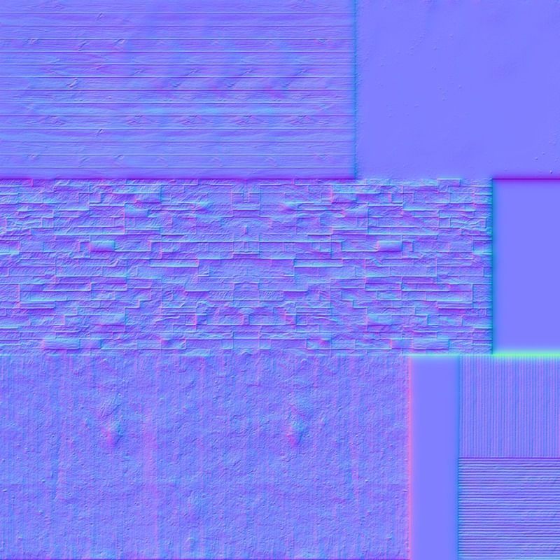 Moden Concrete House Low-poly 3D model_14