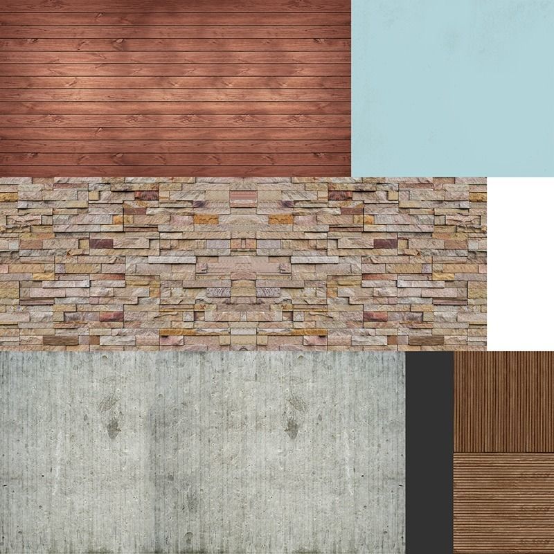 Moden Concrete House Low-poly 3D model_15