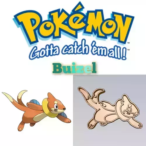 Amazing Pokemon Buizel Cookie Cutter Stamp Cake Decorating 