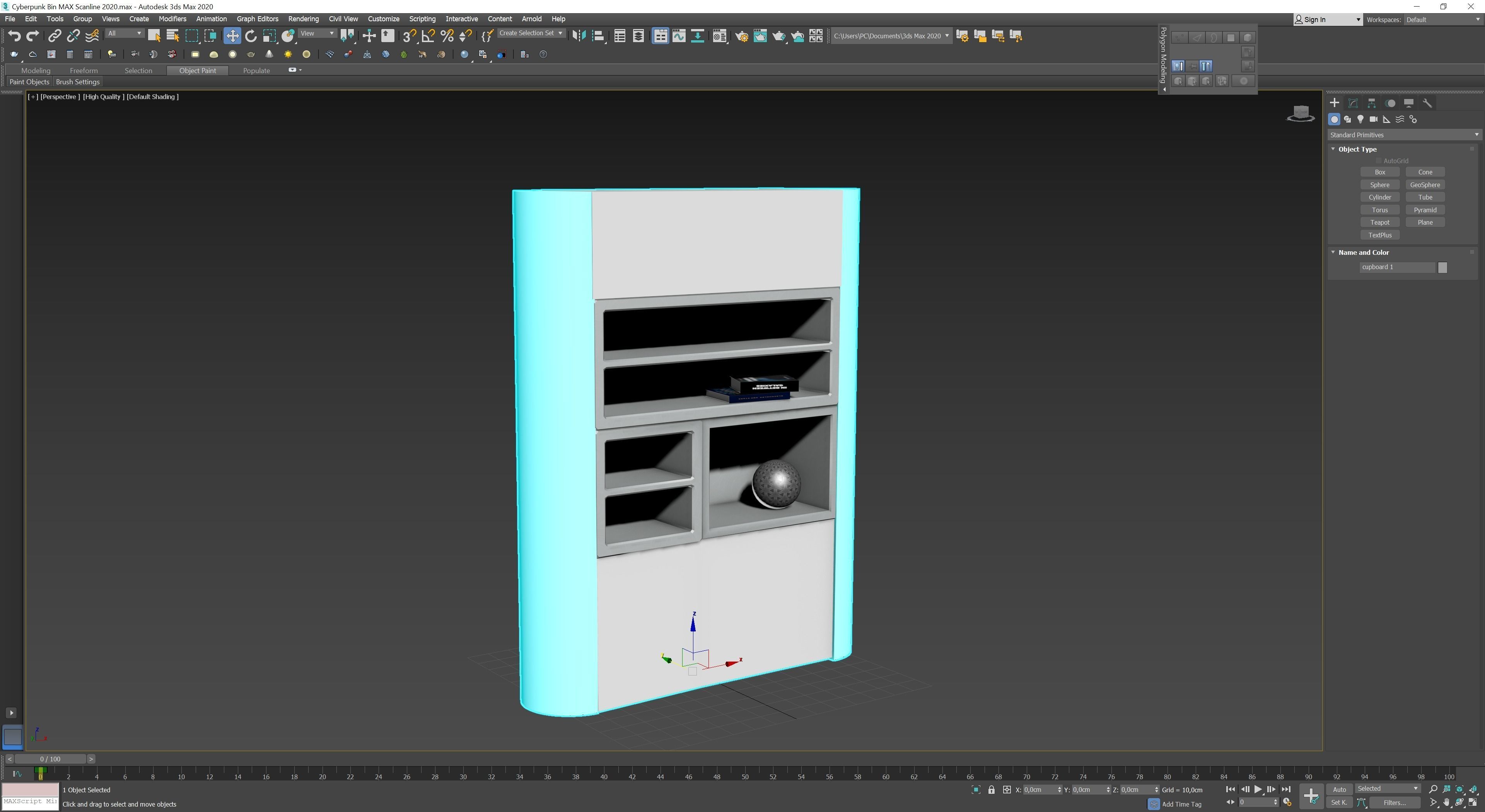 Cyberpunk cupboard Low-poly 3D model_11
