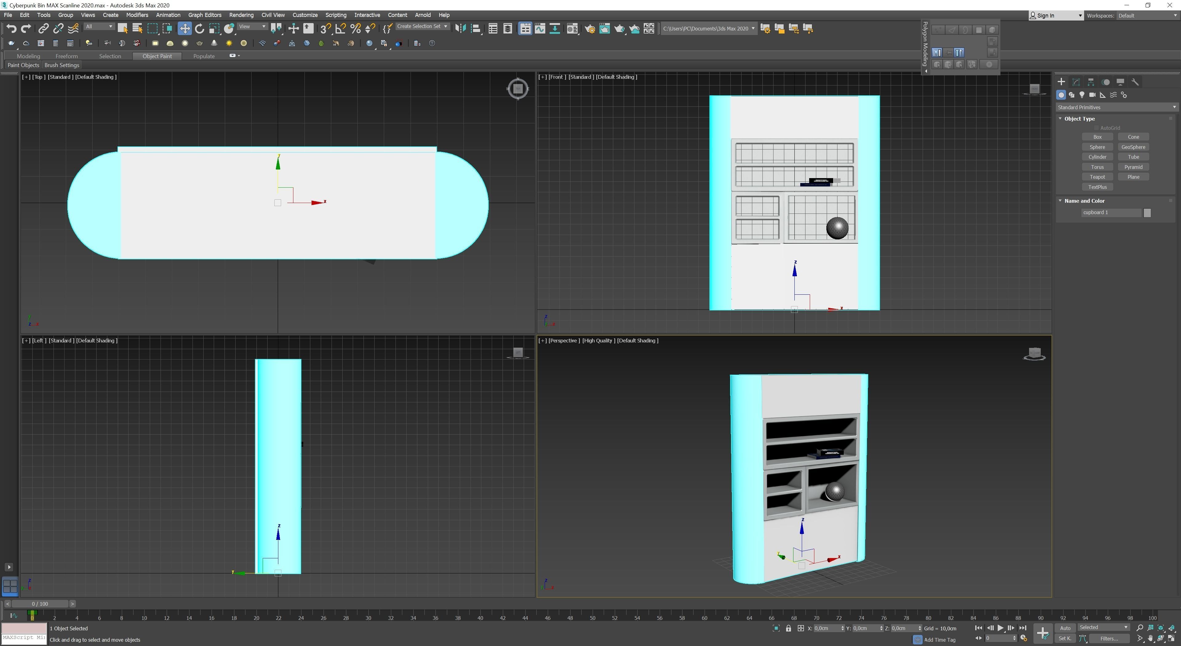 Cyberpunk cupboard Low-poly 3D model_10