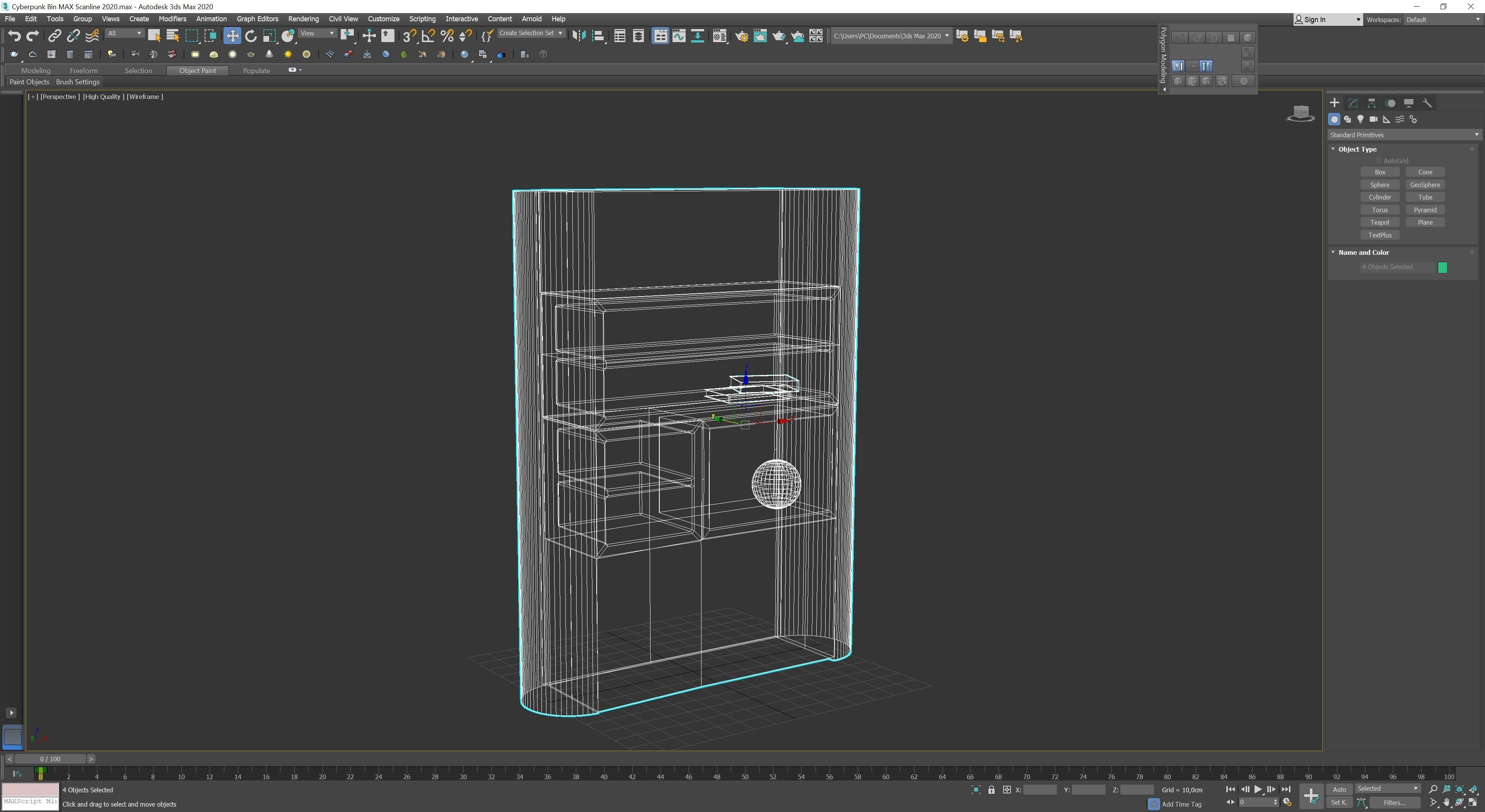 Cyberpunk cupboard Low-poly 3D model_12