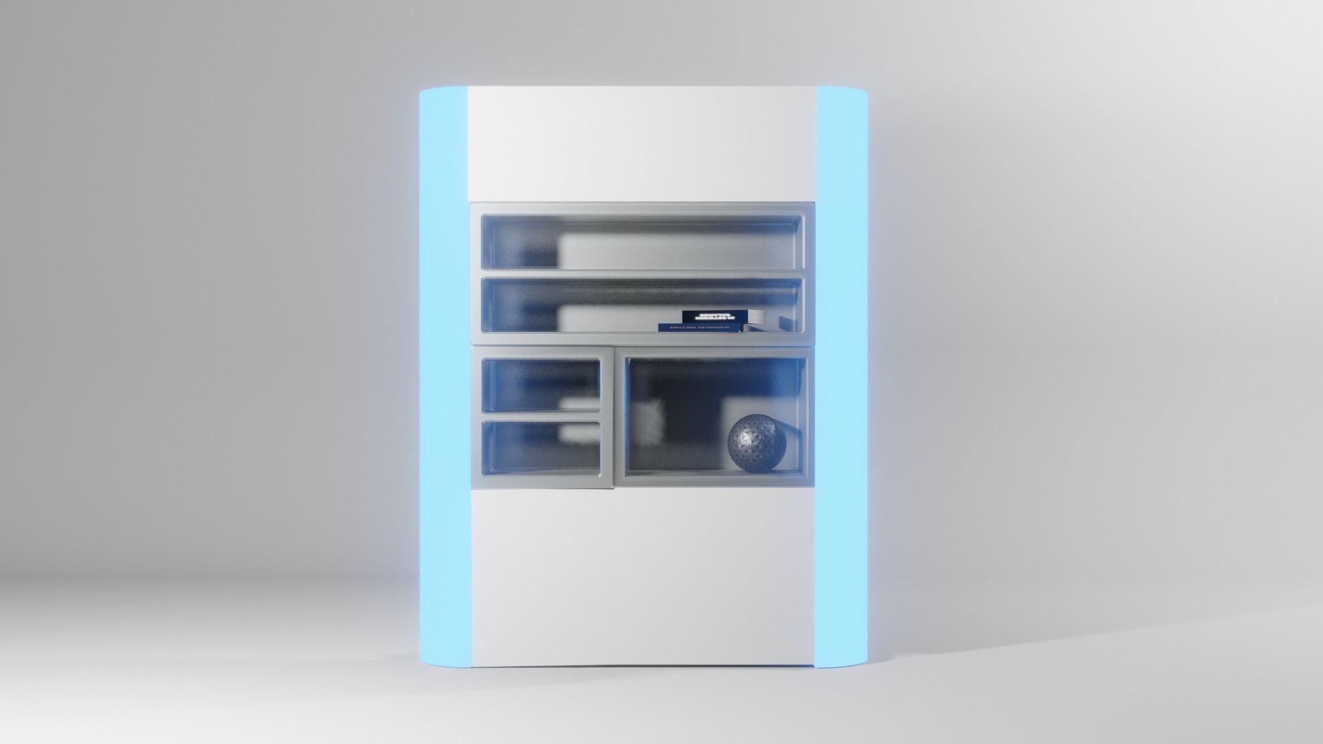 Cyberpunk cupboard Low-poly 3D model_2