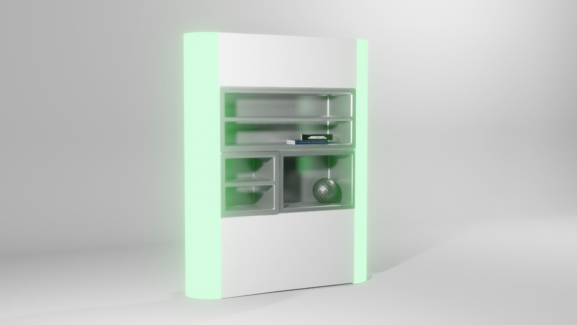 Cyberpunk cupboard Low-poly 3D model_8