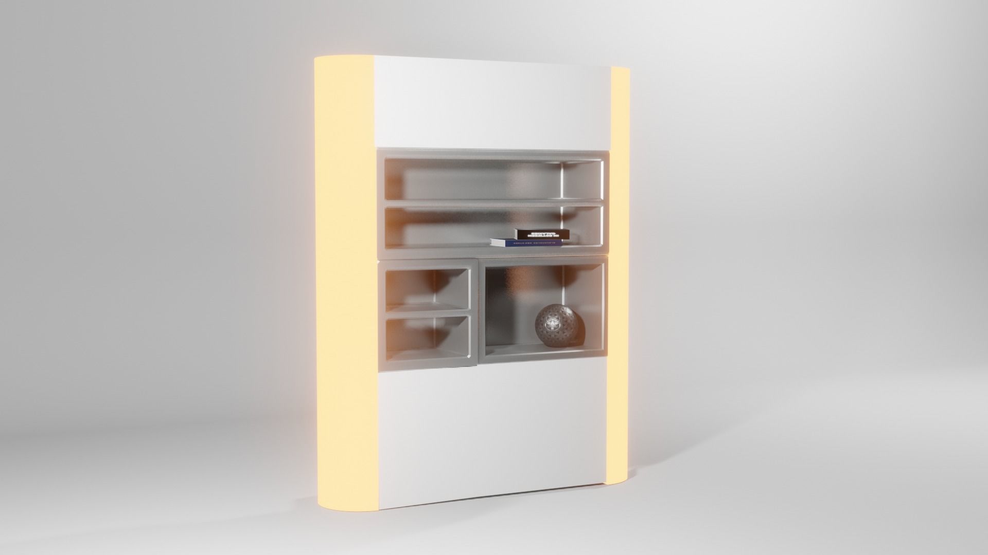 Cyberpunk cupboard Low-poly 3D model_9