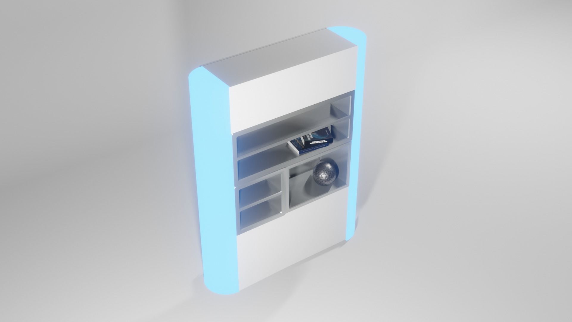 Cyberpunk cupboard Low-poly 3D model_3