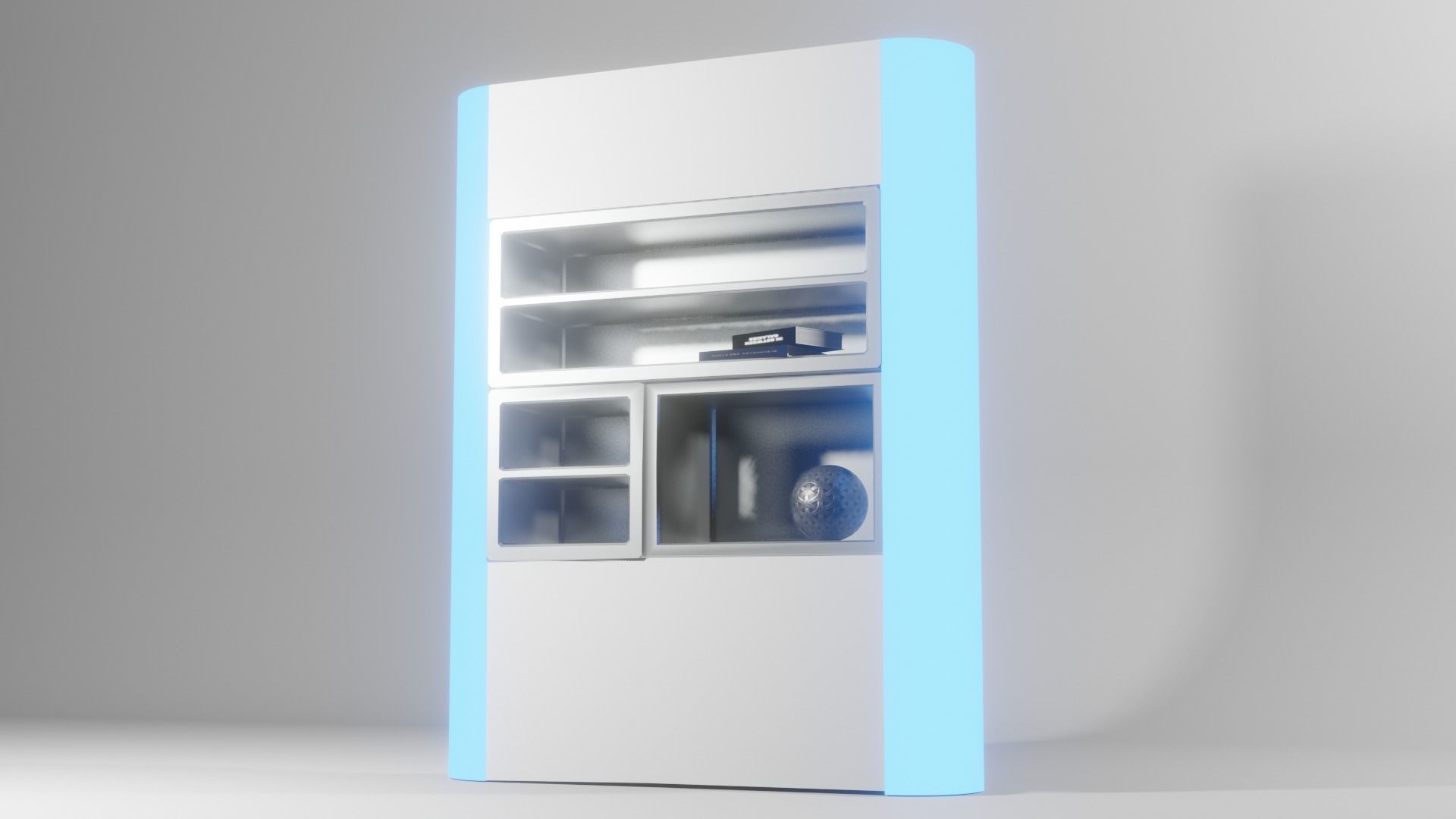 Cyberpunk cupboard Low-poly 3D model_4