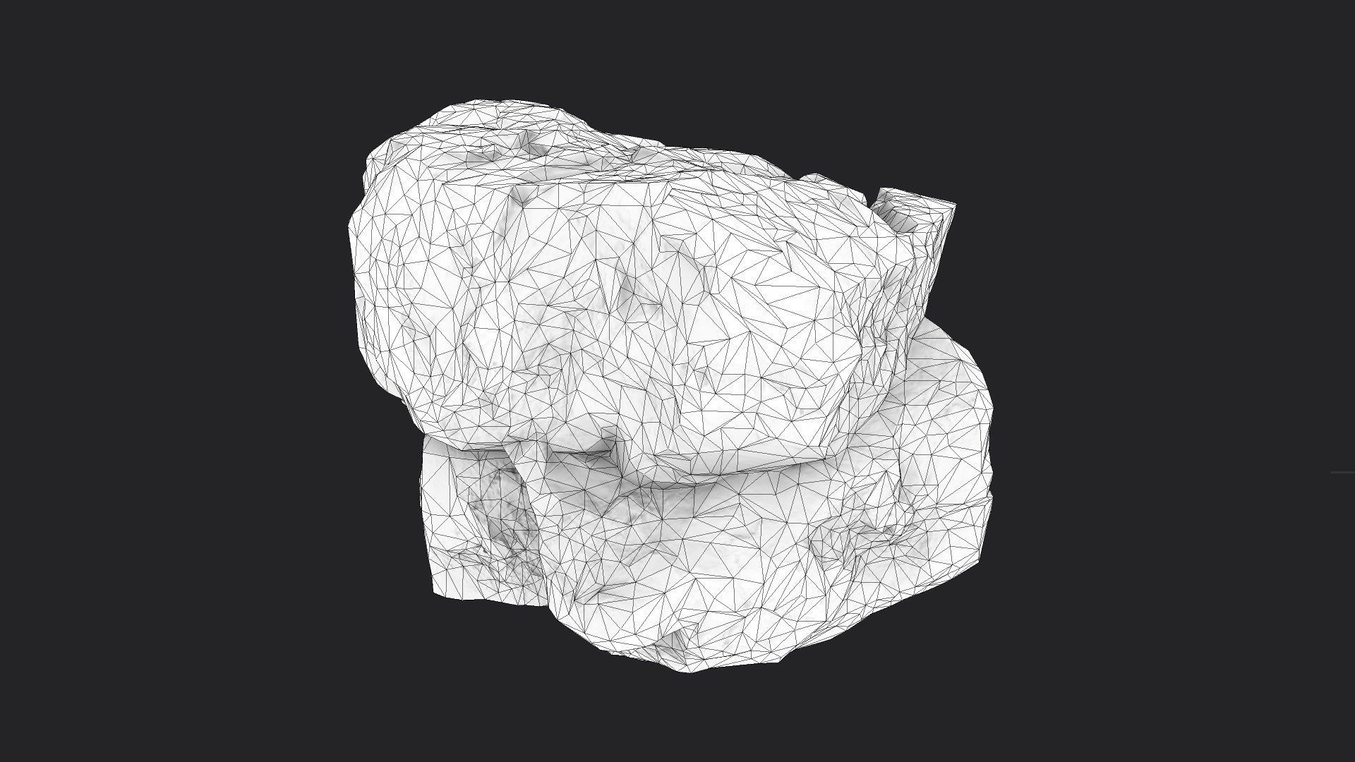 Rock 16-9 Low-poly 3D model_1
