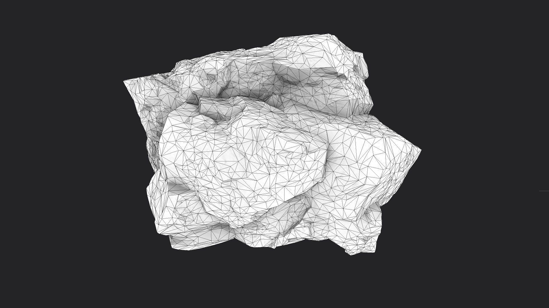 Rock 16-9 Low-poly 3D model_7