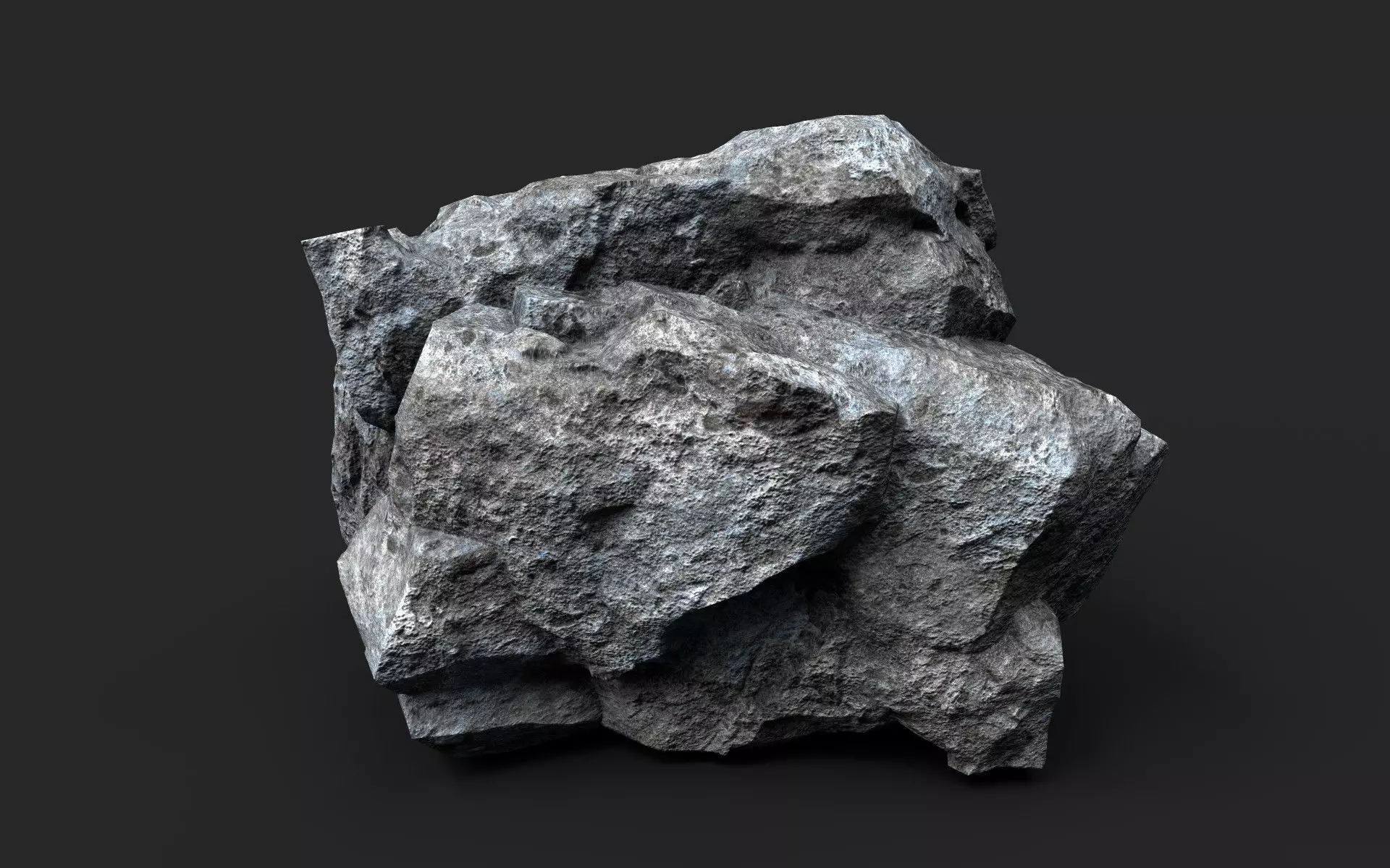 Rock 16-9 Low-poly 3D model_0