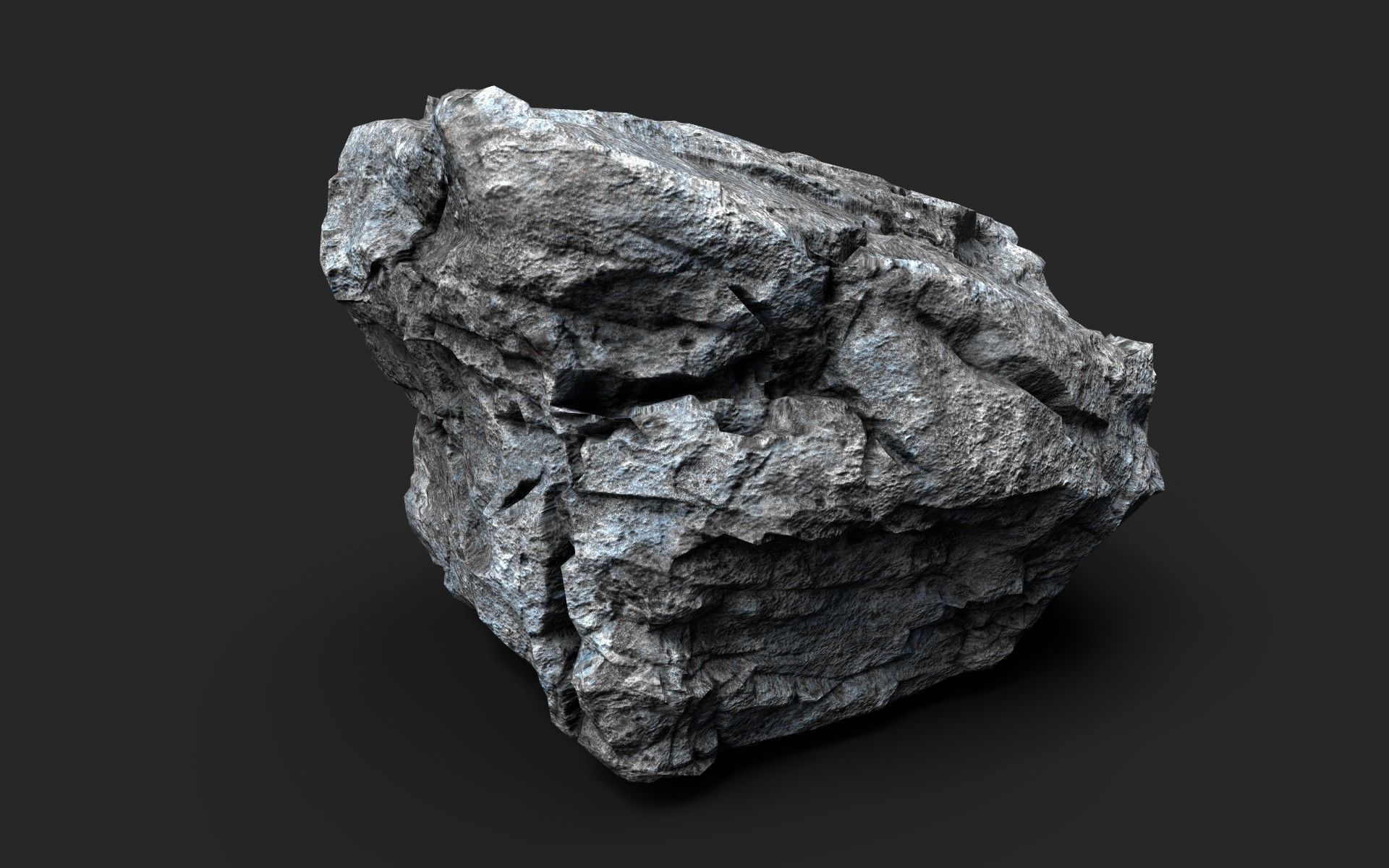 Rock 16-10 Low-poly 3D model_2