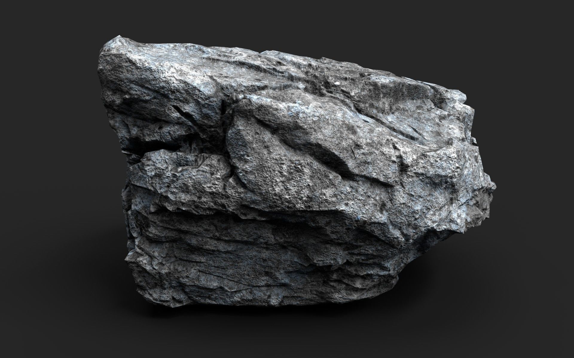 Rock 16-10 Low-poly 3D model_3
